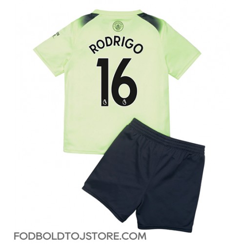 Manchester City Rodri Hernandez #16 Tredje sæt Børn 2022-23 Kortærmet (+ Korte bukser)